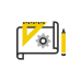 Tools, paper and pen icon